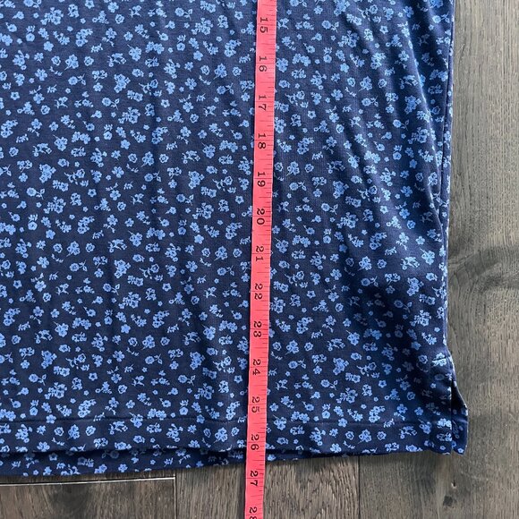 Polo Ralph Lauren Floral Print Polo Shirt Navy Blue Classic Fit Size L - Picture 4 of 6